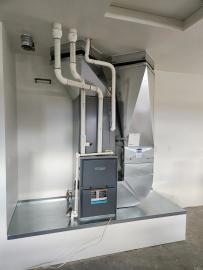 HVAC unit with ductwork